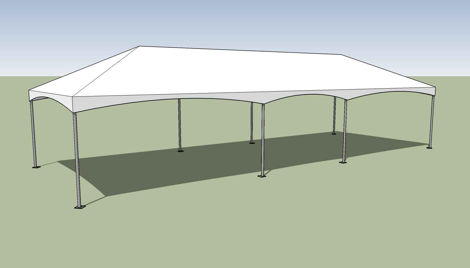 15x40 frame tent